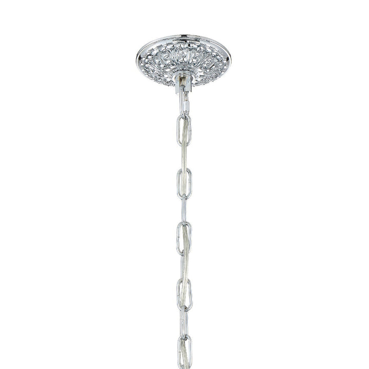 ##Antique Hardware## Traditional Crystal 5 Light Swarovski Strass Crystal Polished Chrome Chandelier