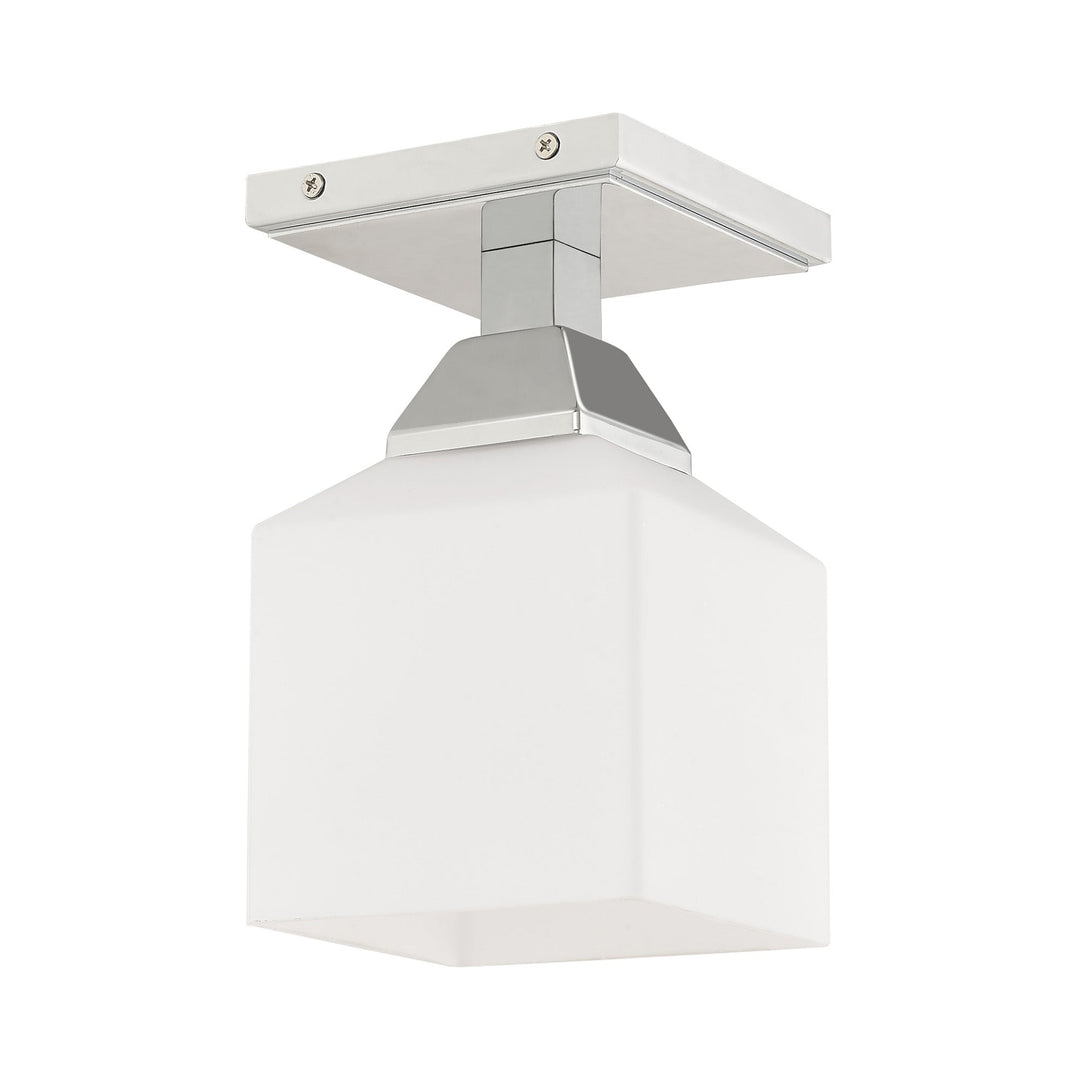 ##Antique Hardware## 1 Light Polished Chrome Ceiling Mount