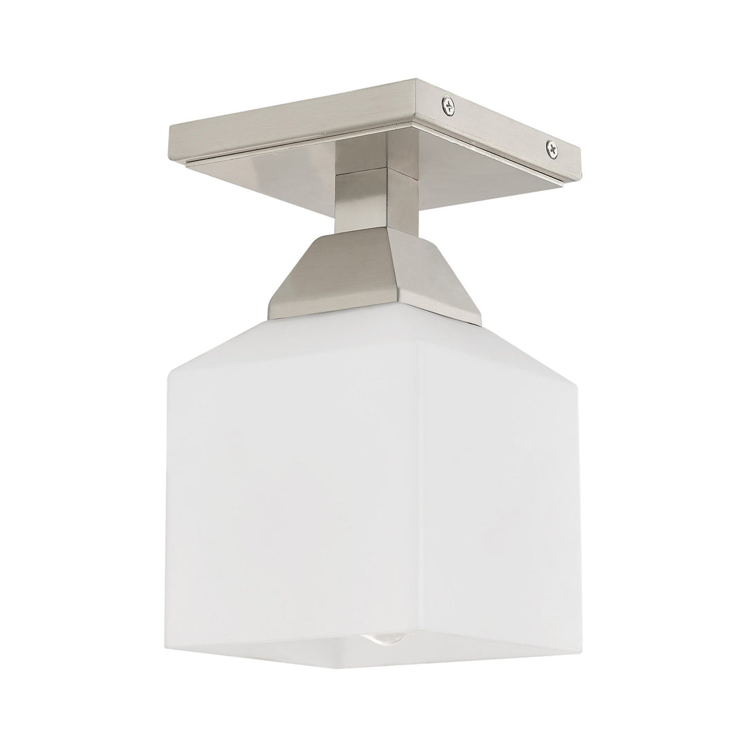 ##Antique Hardware## 1 Light Brushed Nickel Ceiling Mount