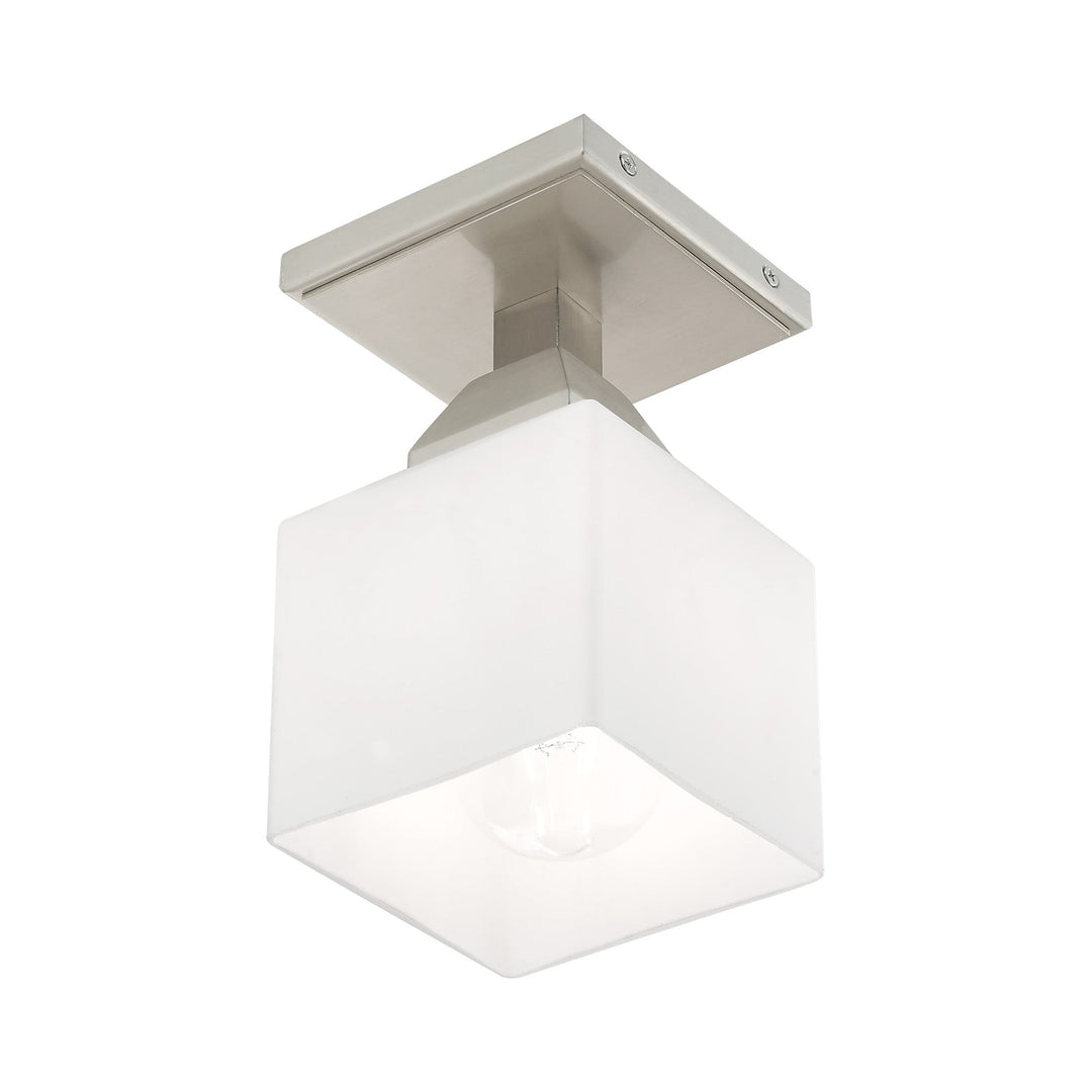 ##Antique Hardware## 1 Light Brushed Nickel Ceiling Mount