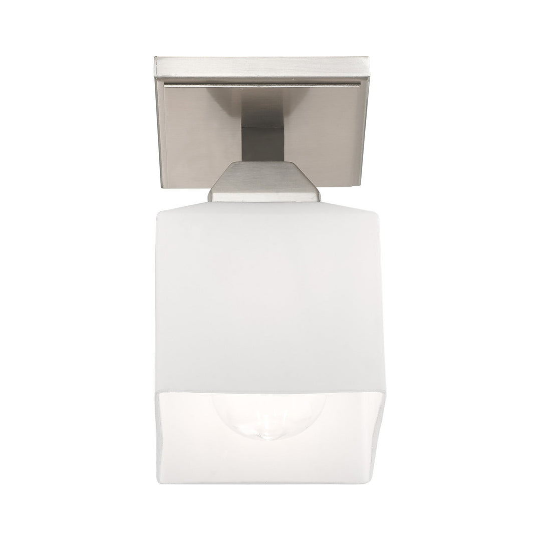 ##Antique Hardware## 1 Light Brushed Nickel Ceiling Mount