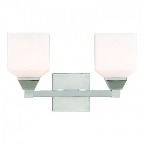 ##Antique Hardware## 2 Light Polished Chrome Bath Vanity