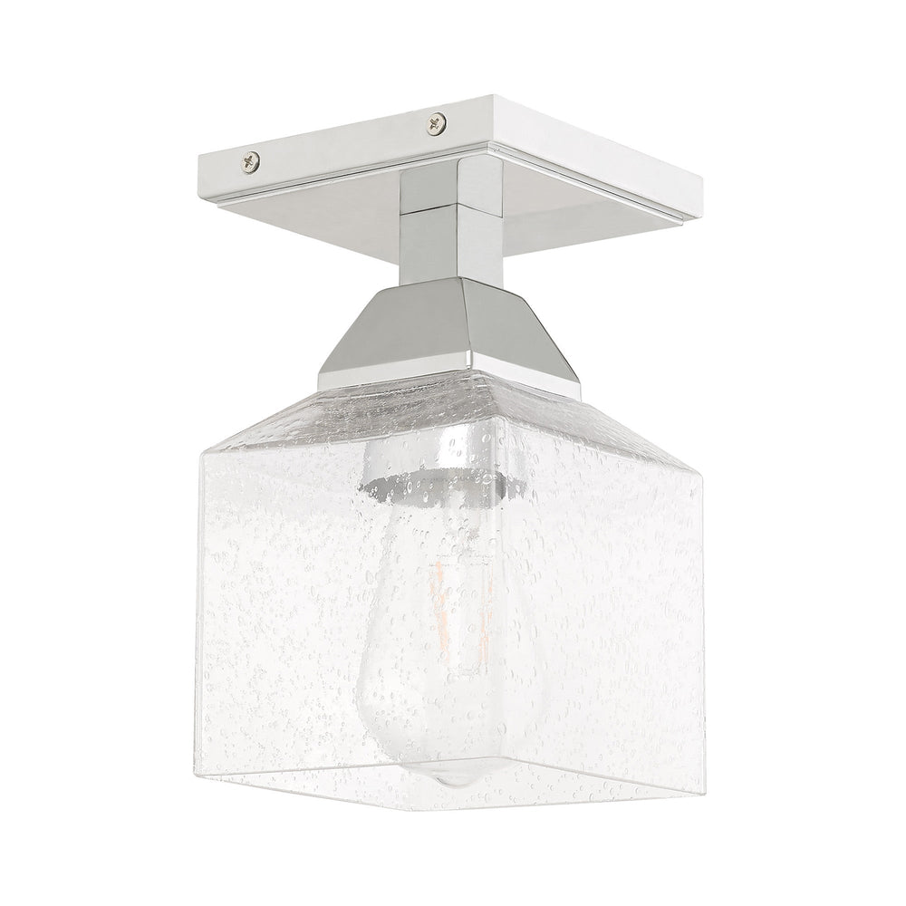 ##Antique Hardware## 1 Light Polished Chrome Ceiling Mount