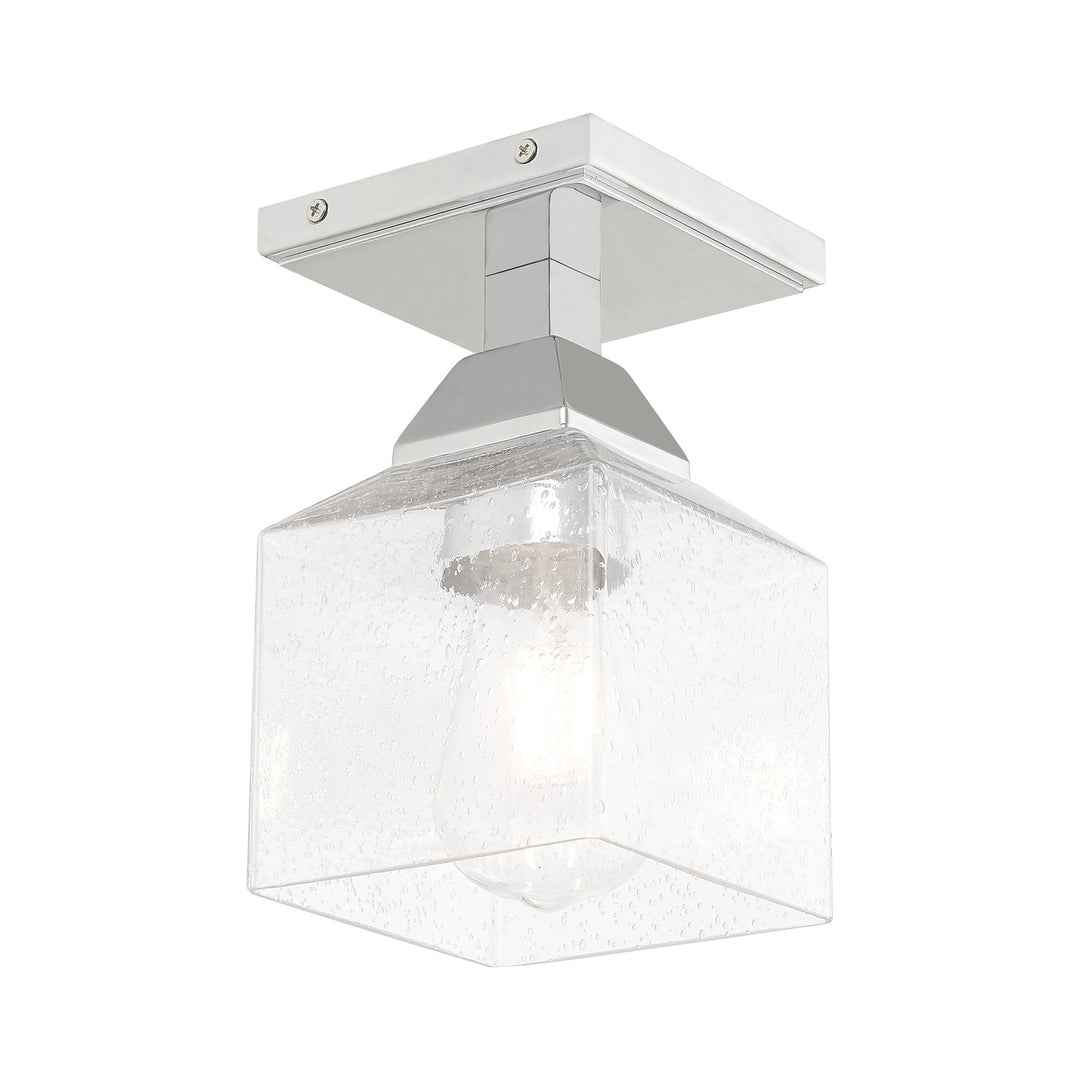##Antique Hardware## 1 Light Polished Chrome Ceiling Mount
