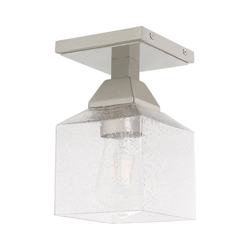 ##Antique Hardware## 1 Light Brushed Nickel Ceiling Mount