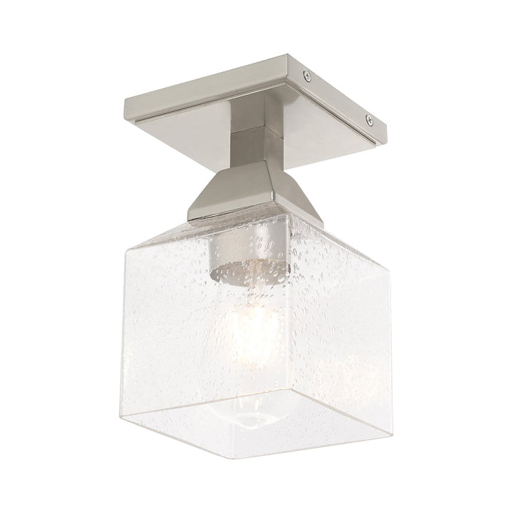 ##Antique Hardware## 1 Light Brushed Nickel Ceiling Mount