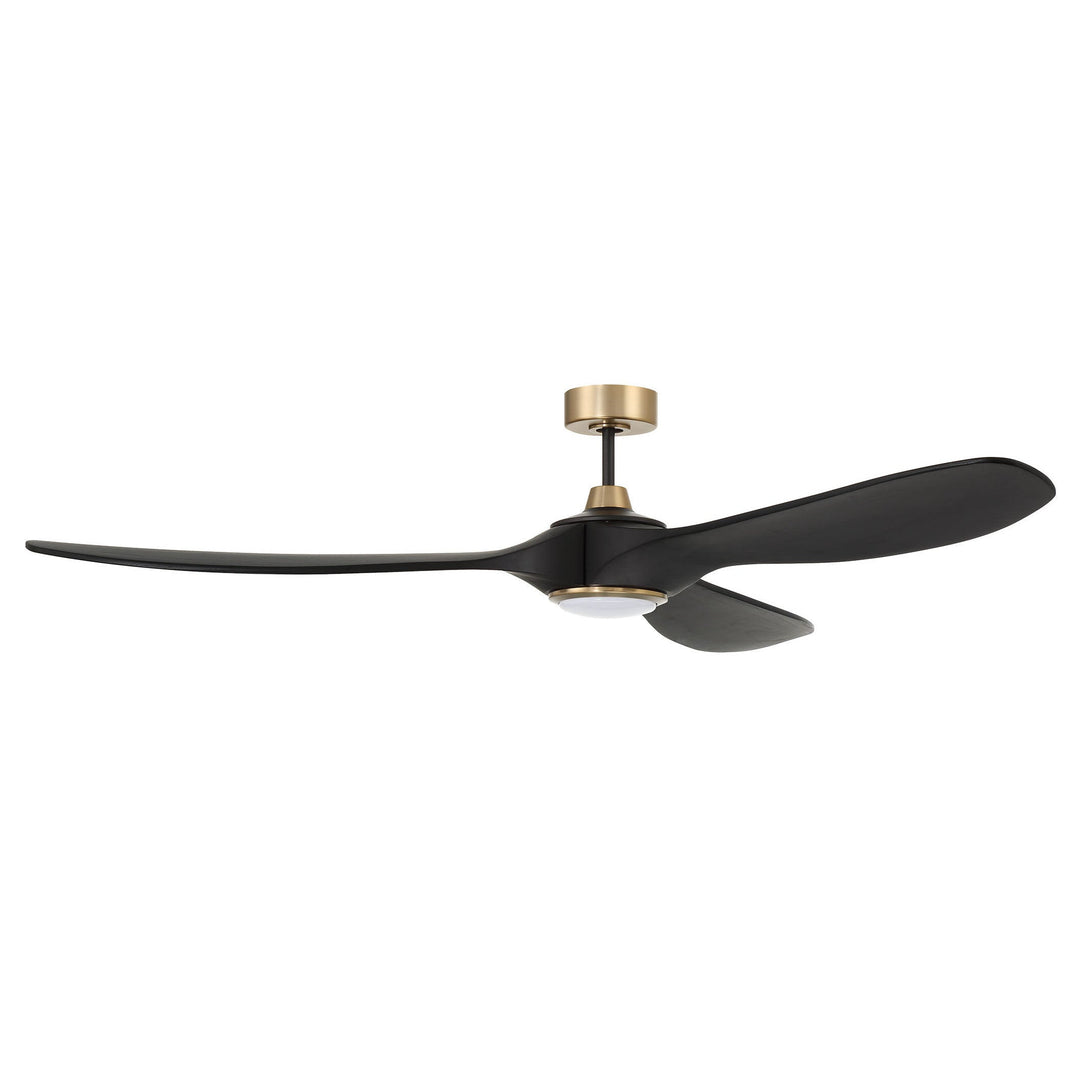 Antique Hardware 84" Envy in Flat Black/Satin Brass w/ Flat Black Blades Accessory