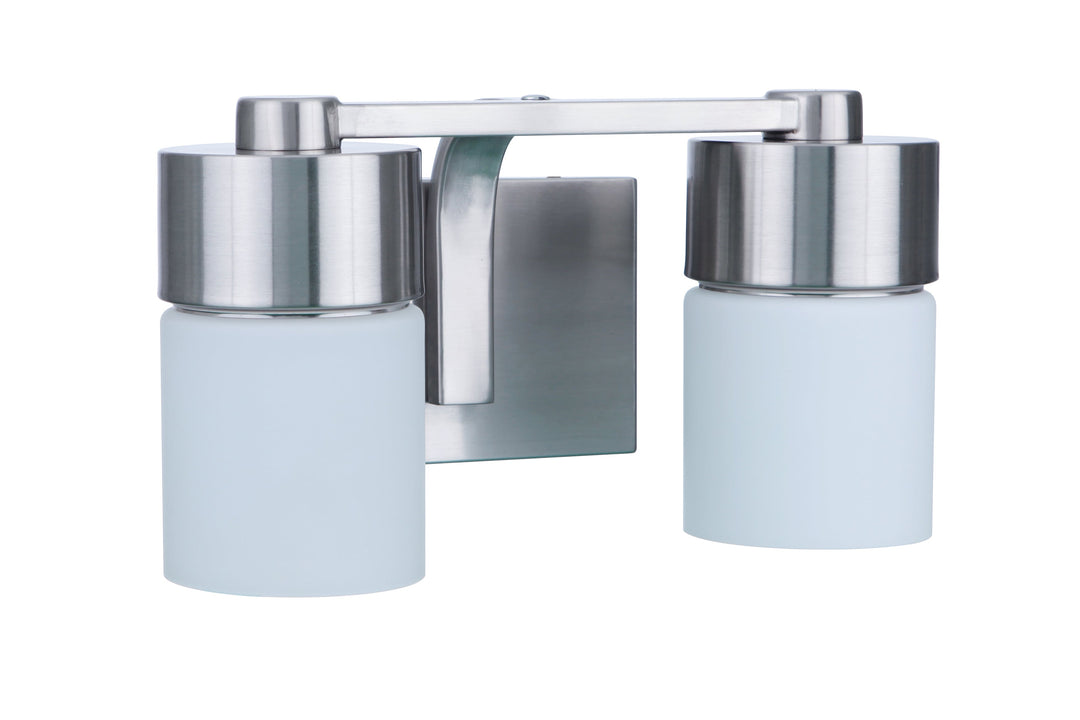 ##Antique Hardware## District 2 Light Vanity in Brushed Polished Nickel