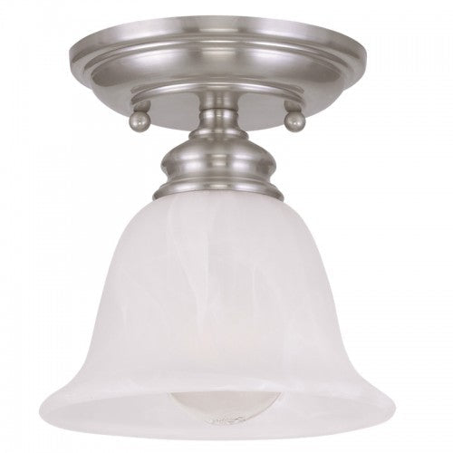 ##Antique Hardware## 1 Light Brushed Nickel Ceiling Mount