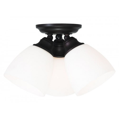 ##Antique Hardware## 3 Light Bronze Ceiling Mount