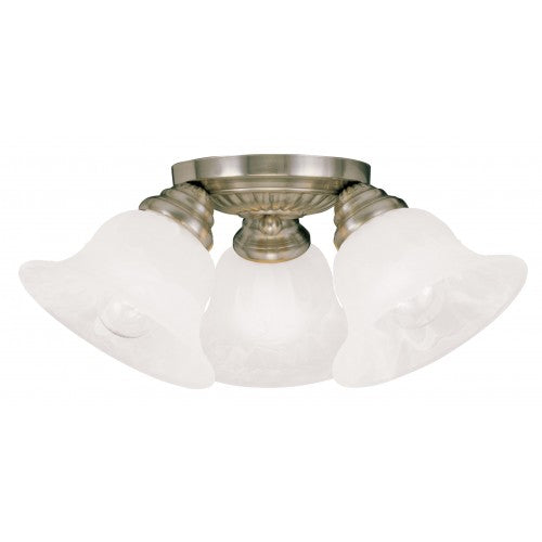 ##Antique Hardware## 3 Light Antique Brass Ceiling Mount