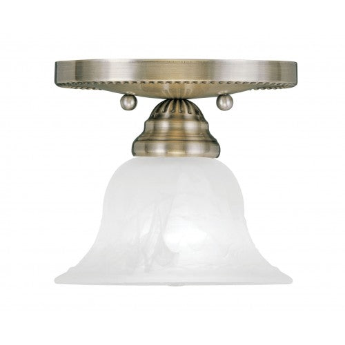 ##Antique Hardware## 1 Light Antique Brass Ceiling Mount