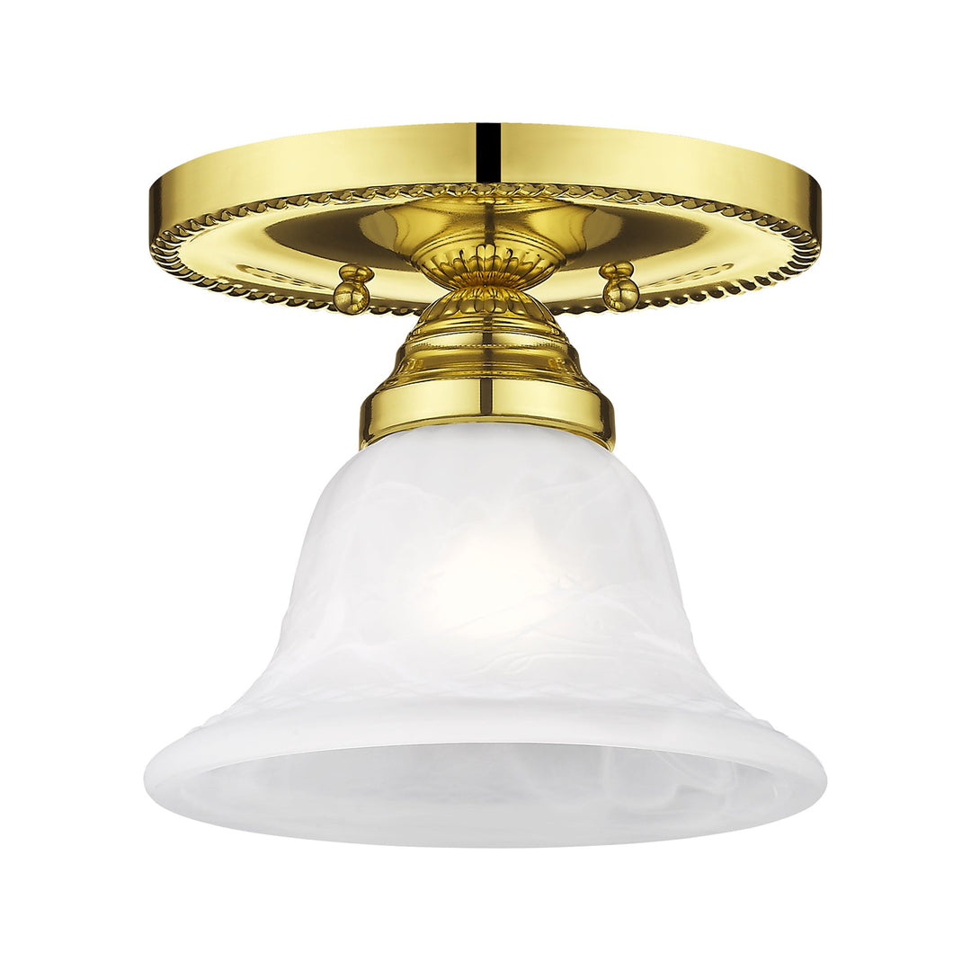 ##Antique Hardware## 1 Light Polished Brass Ceiling Mount