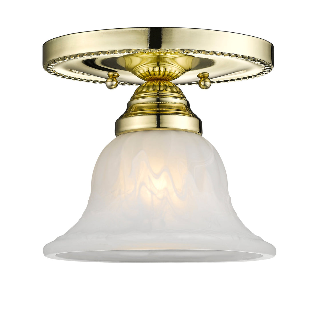 ##Antique Hardware## 1 Light Polished Brass Ceiling Mount