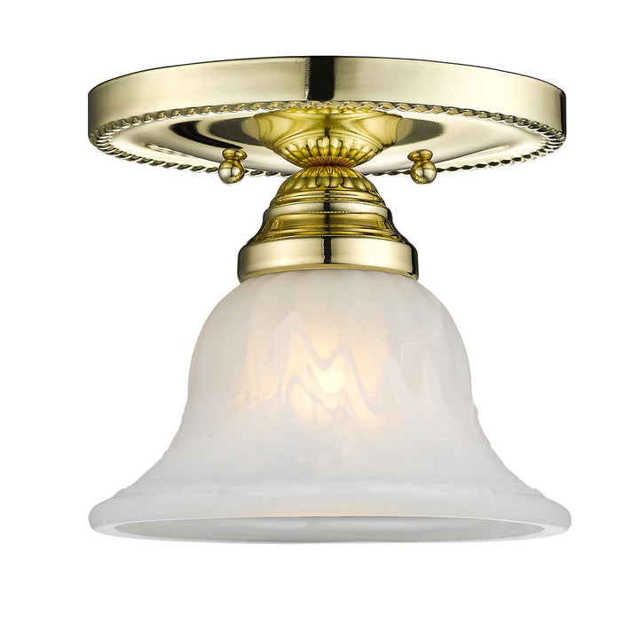 ##Antique Hardware## 1 Light Polished Brass Ceiling Mount