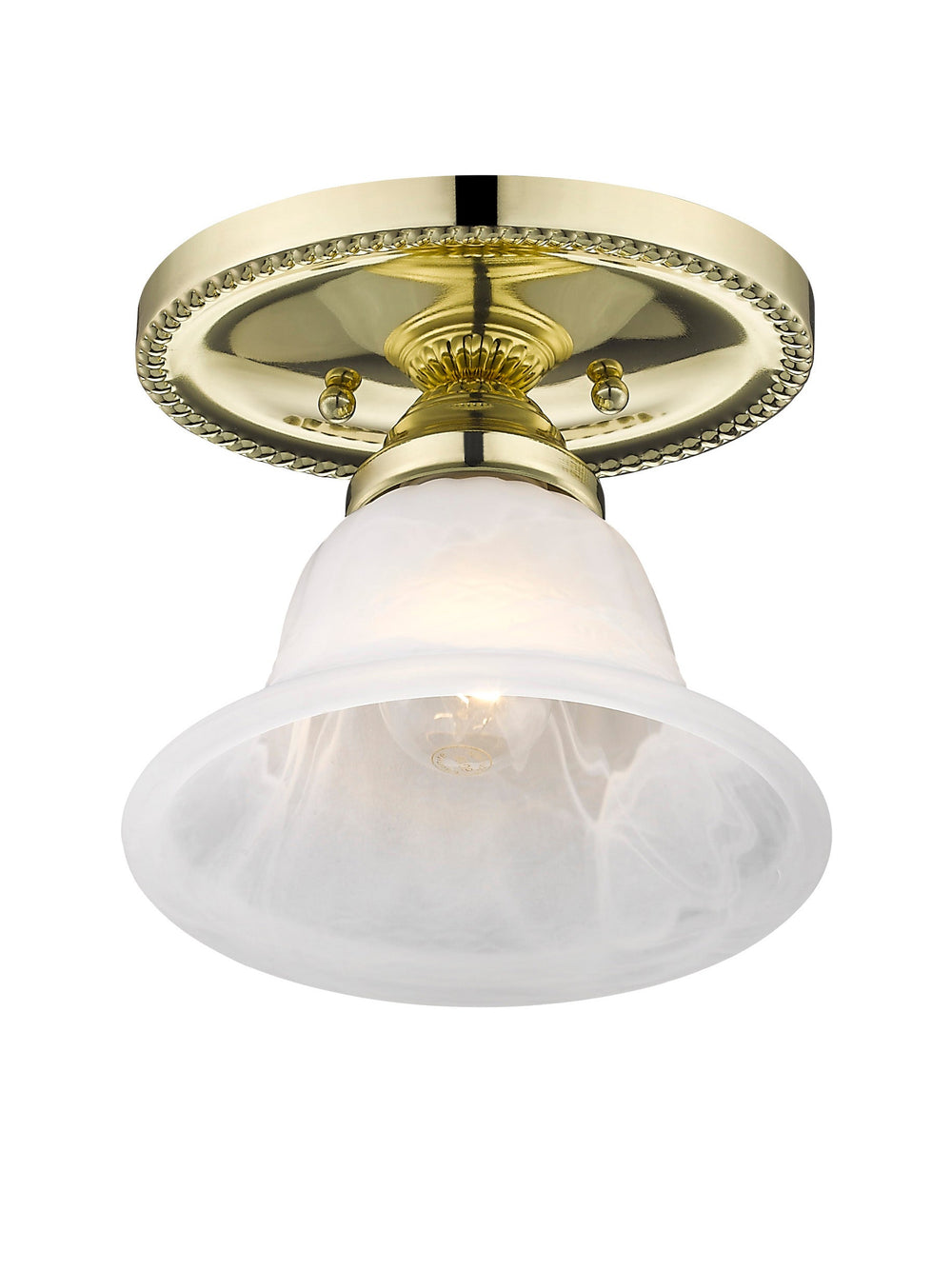 ##Antique Hardware## 1 Light Polished Brass Ceiling Mount