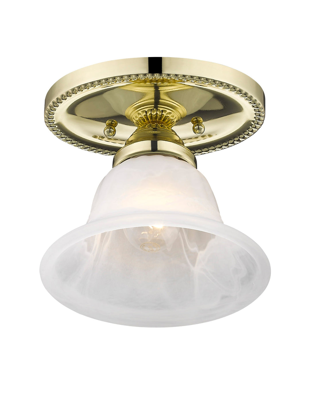 ##Antique Hardware## 1 Light Polished Brass Ceiling Mount