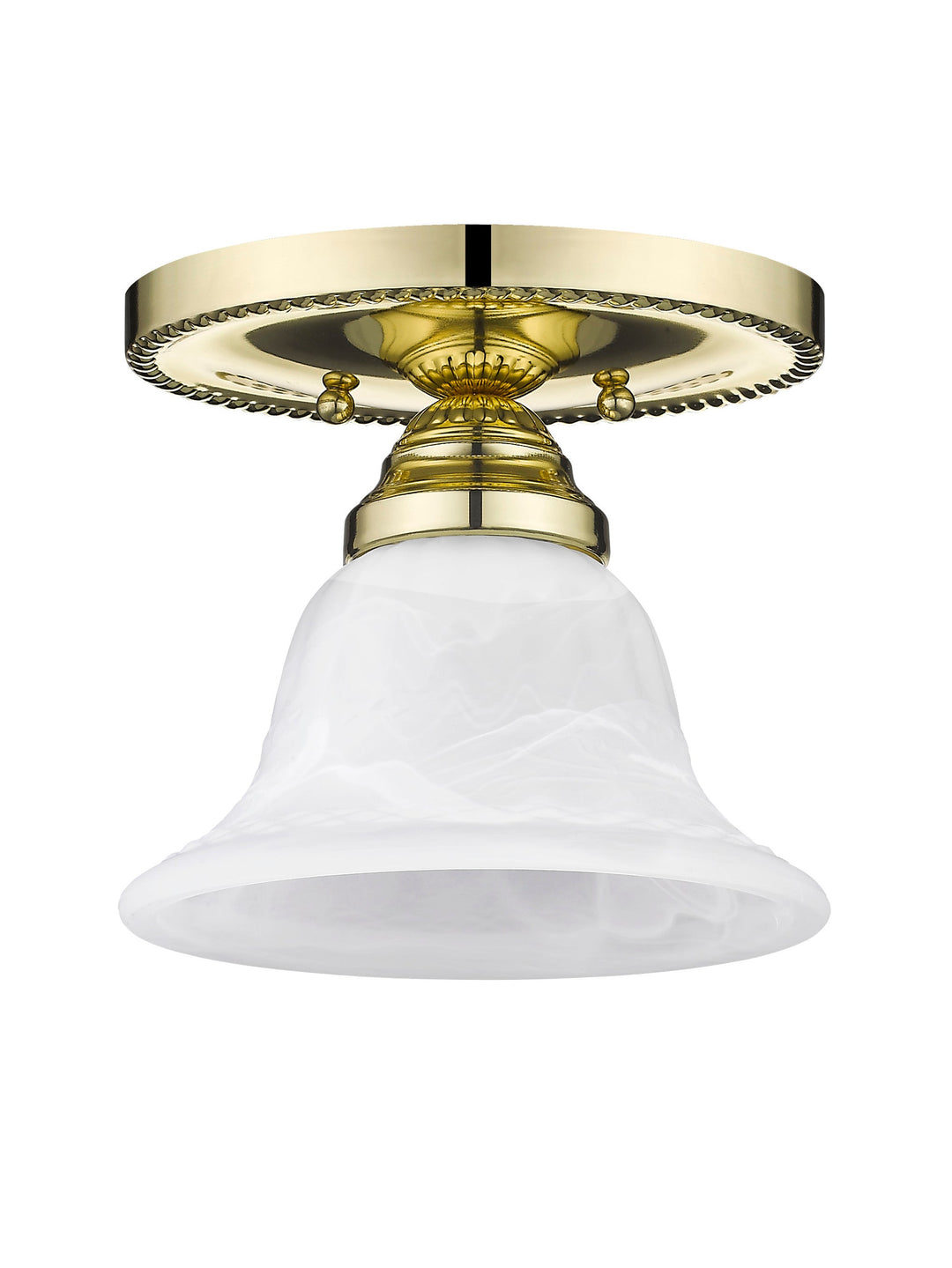 ##Antique Hardware## 1 Light Polished Brass Ceiling Mount