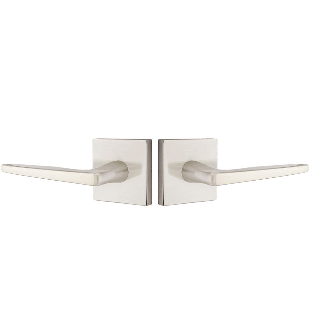 ##Antique Hardware## Emtek Solid Brass Hermes Lever With Square Rosette
