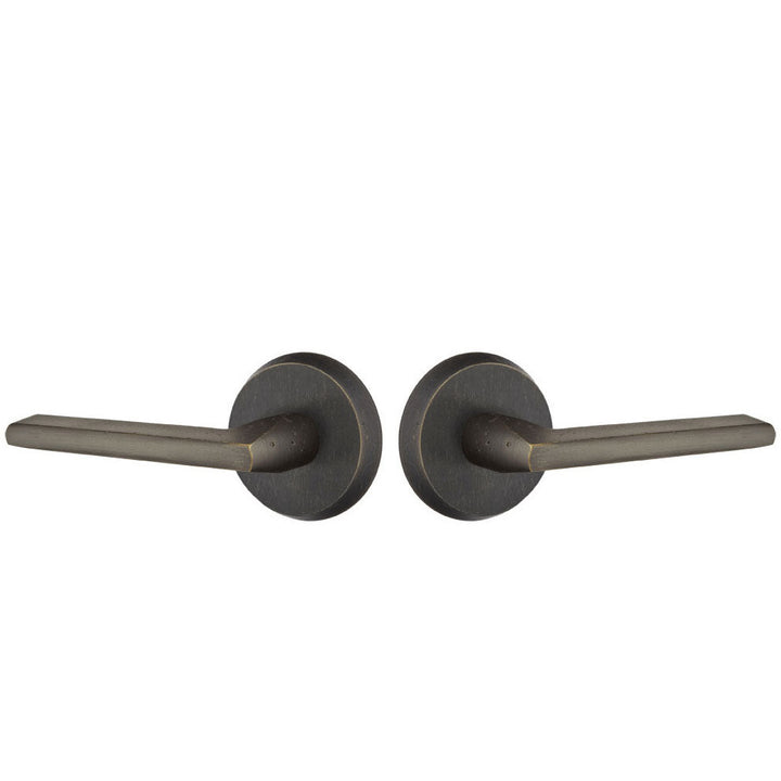 Antique Hardware Emtek Solid Brass Sandcast Lariat Lever With Disk Rosette EMTEK LEVER DOOR KNOB