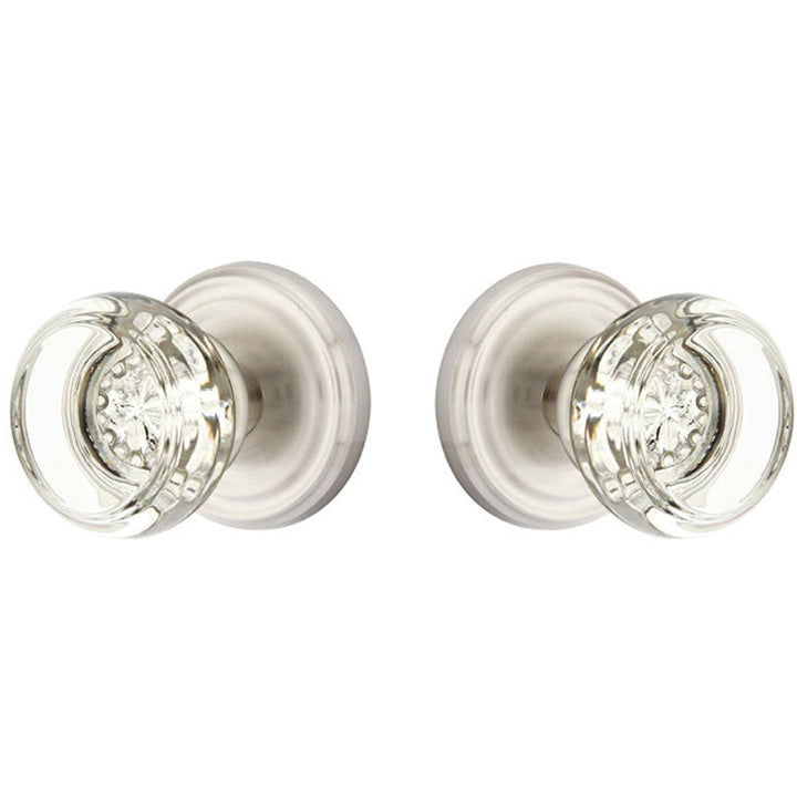 Antique Hardware Crystal Georgetown Door Knob Set With Regular Rosette (Several Finish Options) EMTEK GLASS CRYSTAL GEORGETOWN DOOR KNOB