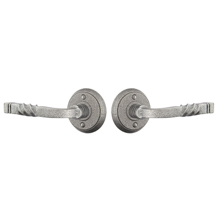 ##Antique Hardware## Emtek Wrought Steel San Carlos Lever With Disk Rosette