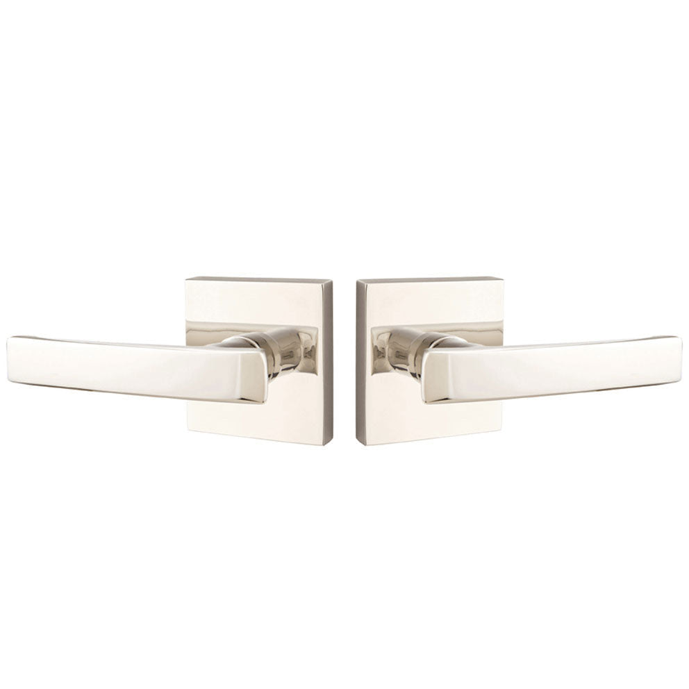 ##Antique Hardware## Emtek Solid Brass Geneva Lever With Square Rosette (Several Finish Options)
