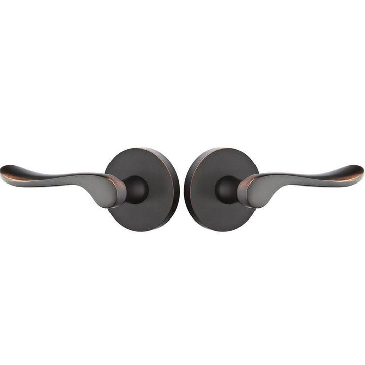 Antique Hardware Emtek Solid Brass Luzern Lever With Disk Rosette (Several Finishes Available) EMTEK LEVER DOOR KNOB