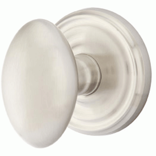 ##Antique Hardware## Emtek Solid Brass Egg Door Knob Set With Regular Rosette (Several Finish Options)