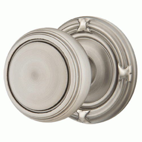##Antique Hardware## Solid Brass Norwich Door Knob Set With Ribbon & Reed Rosette (Several Finish Options)