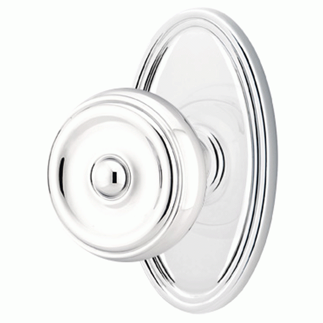 ##Antique Hardware## Solid Brass Waverly Door Knob Set With Oval Rosette (Several Finish Options)