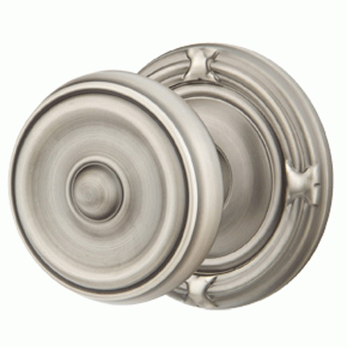 ##Antique Hardware## Solid Brass Waverly Door Knob Set With Ribbon & Reed Rosette (Several Finish Options)
