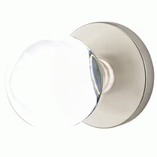 ##Antique Hardware## Crystal Bristol Door Knob Set With Disk Rosette (Several Finish Options)
