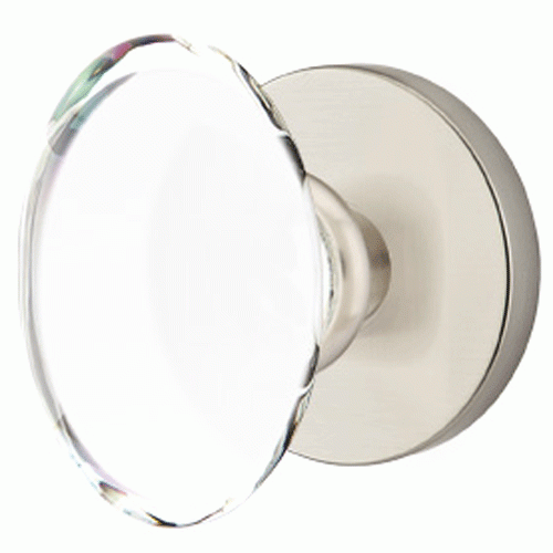 ##Antique Hardware## Crystal Hampton Door Knob Set With Disk Rosette (Several Finish Options)