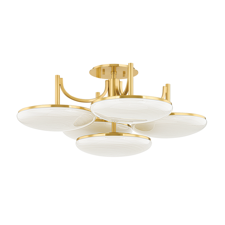 ##Antique Hardware## BREGMAN Semi Flush