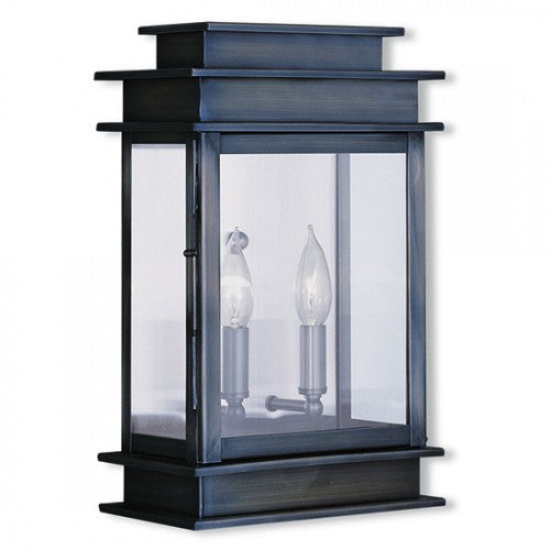 ##Antique Hardware## 2 Light Vintage Pewter Outdoor Wall Lantern