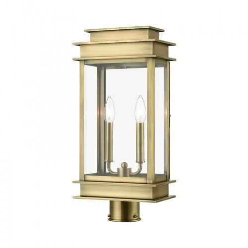 Antique Hardware 2 Light Antique Brass Outdoor Large Post Top Lantern Post