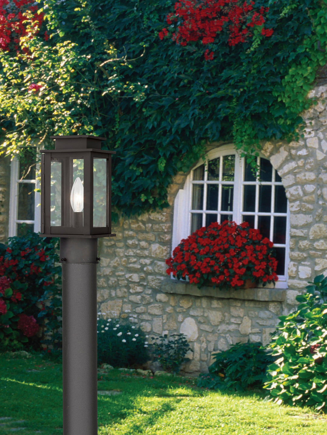 ##Antique Hardware## 1 Light Bronze Outdoor Post Top Lantern