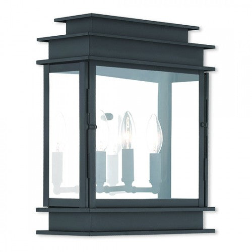 Antique Hardware 3 Light Black Outdoor Wall Lantern Post