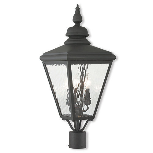 ##Antique Hardware## 3 Light Black Post Top Lantern