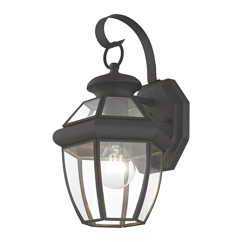 ##Antique Hardware## 1 Light Bronze Outdoor Wall Lantern