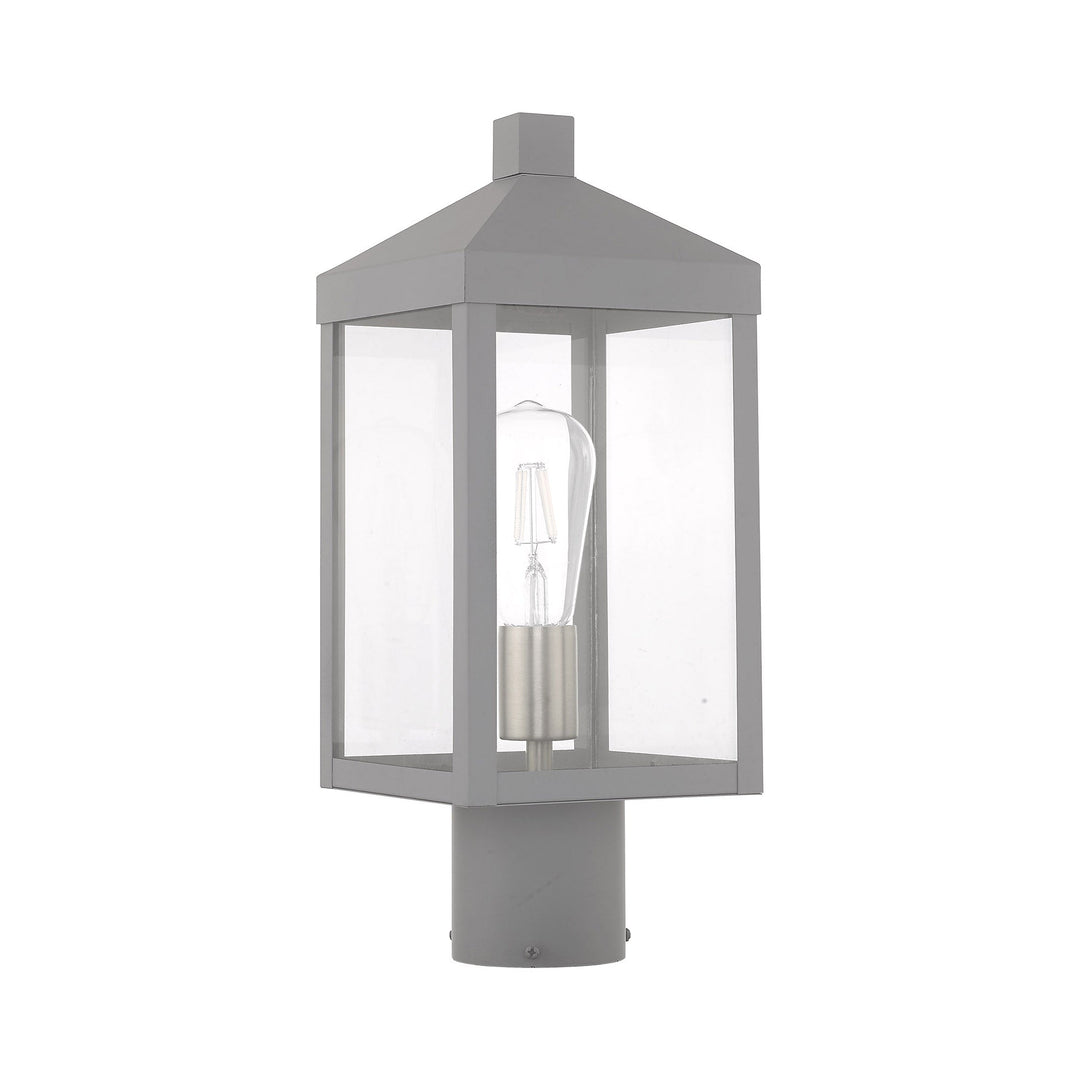 Antique Hardware 1 Light Nordic Gray Outdoor Post Top Lantern Post