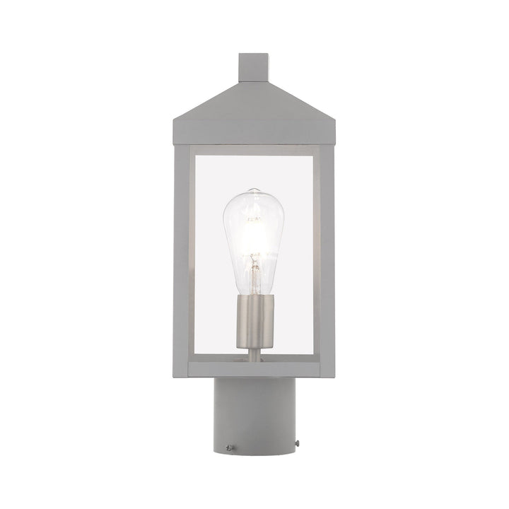 Antique Hardware 1 Light Nordic Gray Outdoor Post Top Lantern Post