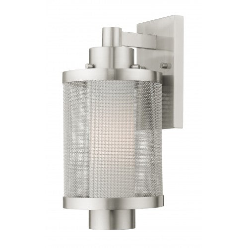 Antique Hardware 1 Light Brushed Nickel Wall Lantern Lantern
