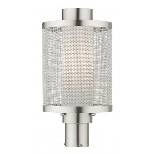 ##Antique Hardware## 1 Light Brushed Nickel Post Top Light