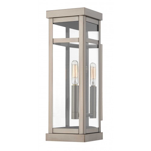 Antique Hardware 1 Light Brushed Nickel Outdoor Wall Lantern Lantern