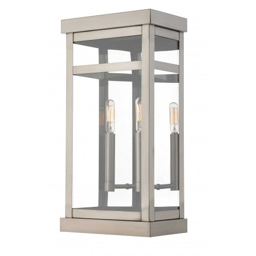Antique Hardware 2 Light Brushed Nickel Outdoor Wall Lantern Lantern
