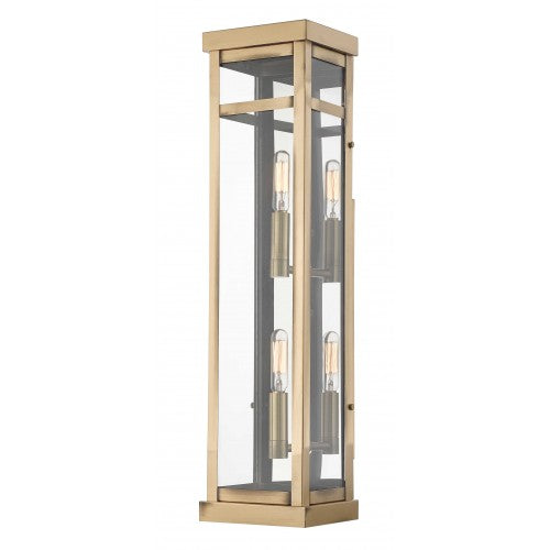 Antique Hardware 2 Light Antique Brass Outdoor Wall Lantern Lantern