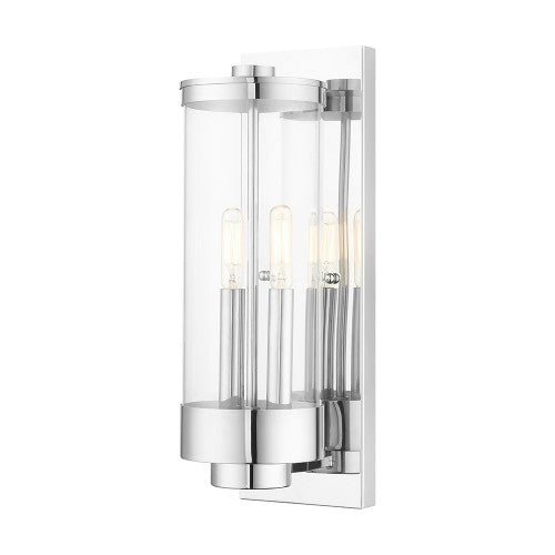 Antique Hardware 2 Light Polished Chrome Outdoor Wall Lantern Lantern