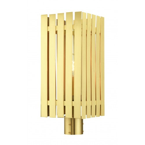 ##Antique Hardware## 1 Light Satin Brass Outdoor Post Top Lantern